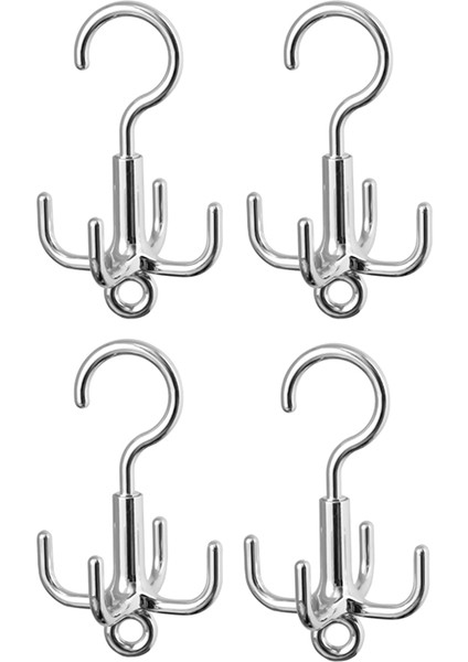 Kemer Askı Kravat Rafı, 4 Paket Dolap Organizatörü, Kemer, Eşarp, Şapka, El Çantası, Ayakkabı, Sütyen, Havlu, 360 Teslimat Için Depolama Kancası (Yurt Dışından)