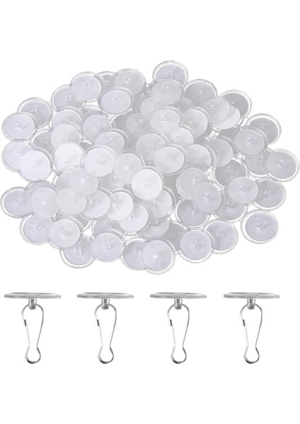 80 Paket Çıkarılabilir Şeffaf Duvar Askısı Yapışkan Tavan Kancaları Asmak Için Kendinden Yapışkan Tavan Kancaları (Yurt Dışından)