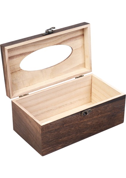 1 Adet Faydalı Ahşap Retro Doku Kutusu Kapak Kağıt Peçete Tutucu Kasa Ev Araba Dekor (Yurt Dışından)