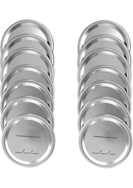 Konserve Kapakları Top/kerr Kavanozları Için Normal Ağız, Silikon Contalı Bölünmüş Tip Metal Kavanoz Kapakları, Gümüş, 14 Pcs (Yurt Dışından)