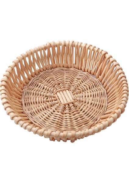 El Dokuması Sepet, Hasır Sepet, Ekmek, Meyve, Sebze Depolama, Hediye Sepeti Için Yiyecek Servis Sepeti 25 x 8cm (Yurt Dışından)