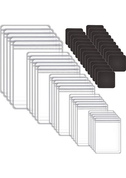 Plastik Mücevher Torbaları, 100 Depolama Torbası ve 100 Önleyici Karınca Şeritli 200 Adet Karma Şeritler (5 Boyutlar) (Yurt Dışından)