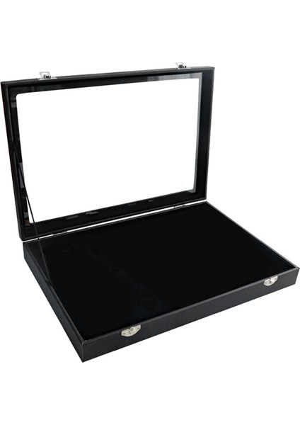 Rozet Depolama Kutusu Şeffaf Toz Geçirmez Broş Box Madalya Ekran Standı, Takı Madalya Toplama Ekran Çerçevesi, L (Yurt Dışından)