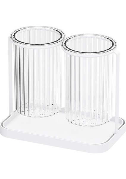 Tezgah Çatal Çatal Çatal ve Kaşık Tutucusu Tezgah Çok Işlevli Drenaj Kafesi Kafe Çatal Teşheri Depolama Organizatör (Yurt Dışından)