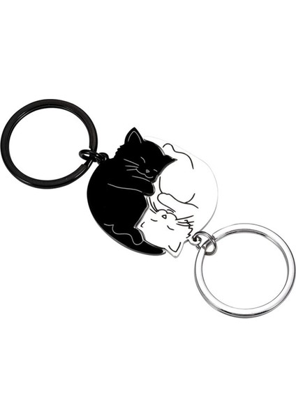 Çift Hediye Anahtar Zinciri Sevimli Sevgililer Günü Hediyeleri Onun Için, Onun, Kedi Sevgilisi, En Iyi Arkadaş Karı Karısı, Doğum Günü Için Hediye Yeni Evet (Yurt Dışından)