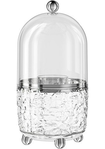 2pcs Makyaj Fırçası Tutucu Lıd 360 Dönen Net Toz Geçirmez Makyaj Makyaj Konteyneri Vanity Masaüstü-A Için (Yurt Dışından)