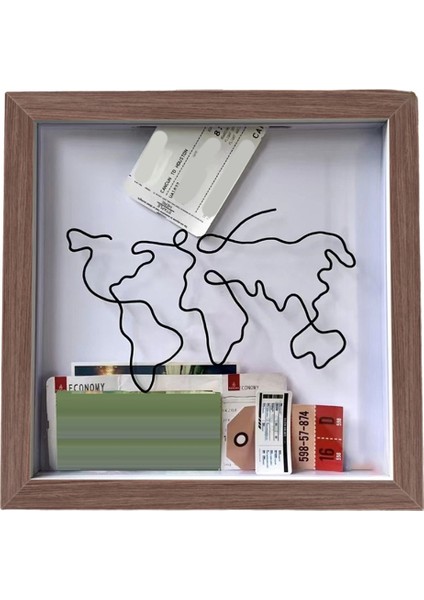 1pcs Macera Arşiv Kutusu, Seyahat Gölgesi Kutusu, Yuvalı Bilet Gölge Kutusu, Hatıra Için Bellek Kutuları C (Yurt Dışından)