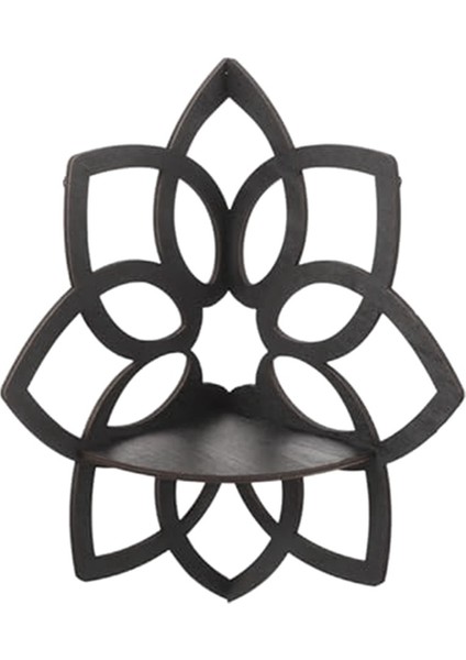 Lotus Köşe Rafları, Ahşap Çiçekler Duvar Köşe Rafları Yüzen Raflar Kristal Ekran Raf Boho Duvar Köşe Rafları (Yurt Dışından)