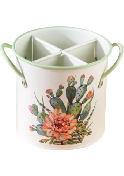 Çok Hamlı Vintage Boy Çubukları Tutucu Kurutma Rafı Bölme Drenaj Ayrılmış Çatal Tüpü Organizatör Kovası (Yurt Dışından)