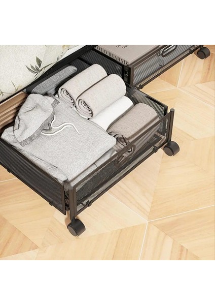 Yatak Yorgan Depolama Kutularının Altında Büyük Kapasiteli Haddeleme Demir Çekmecesi Giysiler Için, Battaniyeler Katlanabilir Ayakkabı Organizatörü Siyah (Yurt Dışından) fırsatları