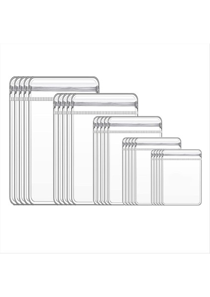 50PCS 5 Boyutlar Temiz Takı Organizatör Küpe Yüzüğü Kolye Depolama Çantaları Seyahat, Karın Karşıtı Koruma Takıları (Yurt Dışından)