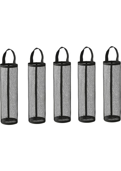 Duvara Monte Çöp Torbası Mutfak Asılı Görsel Depolama Sihri Çukur Çekme Plastik Torba Depolama Çantası Siyah (Yurt Dışından)