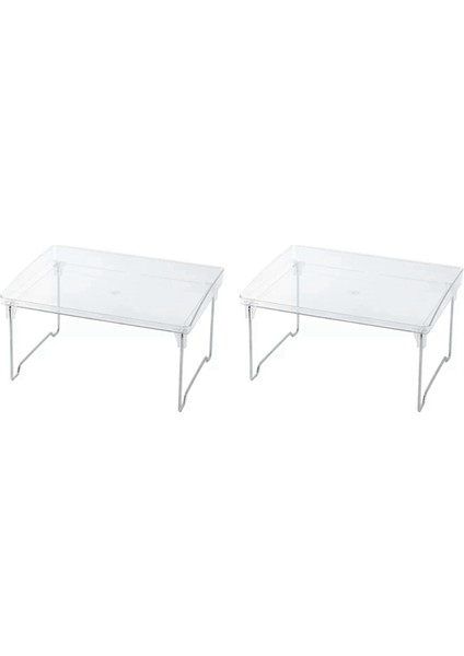 2 Adet Şeffaf Masaüstü Raf, Fincan Tutucu, Katlanabilir Raf, Banyo Rafı, Mutfak Baharat Kutuları Tutucu (Yurt Dışından)