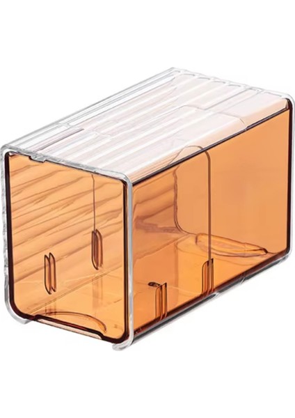 Duvara Monte Pamuklu Ped ve Swab Organizatör Kutusu, Çekmeceli Punch Free Şeffaf Plastik Kozmetik Depolama Kap (Yurt Dışından)