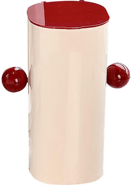 Otomatik Kaldırma Toz Geçirmez Dört Bölmeli Makyaj Fırçası Saklama Tutucusu, Kozmetik Makyaj Fırça Tutucuyu Kırmızı (Yurt Dışından)