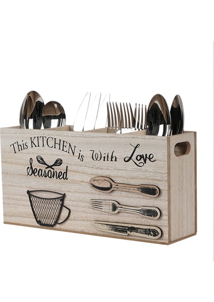 Kaşıklar Gümüş Eşya Ahşap Bıçak Takımı Kutusu Mutfak ve Ev Için Mutfak ve Ev Için (Yurt Dışından)