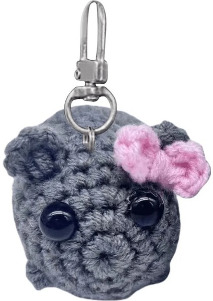 Sad Hamster Meme Peluş Oyuncak Hamster Peluş Peluş Anahtar Figürü Yumuşak Oyuncak Dolgulu Hayvan Bebek Anahtar Halkası Anahtar Zinciri B (Yurt Dışından)