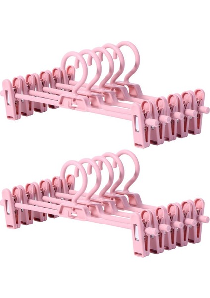 Etek Kancası Için Ayarlanabilir Plastik Klipsli Pantolon Rafı, Iç Çamaşırı Takabilen Yer Giysileri Rafı Tasarruf (Yurt Dışından)