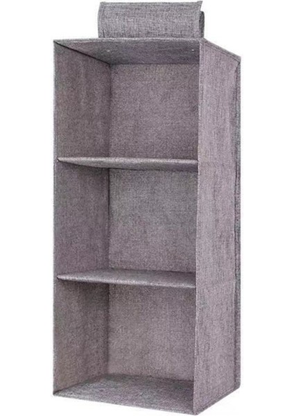 Gardırop Asma Depolama Çantası Interlayer Çekmece Tipi Camser Askı Tutucu Taşınabilir Organizatör Asma (3 Kat) (Yurt Dışından)