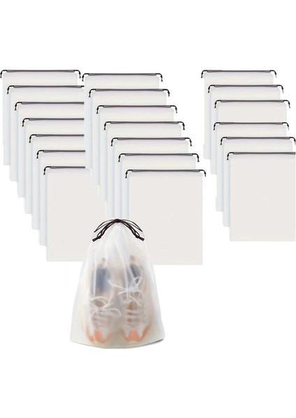 20PCS Taşınabilir Ayakkabı Halat Ürünleri Depolama Çantası Seyahat Şeffaf Plastik Depolama Çantası Su Geçirmez Depolama Çantası (Yurt Dışından)