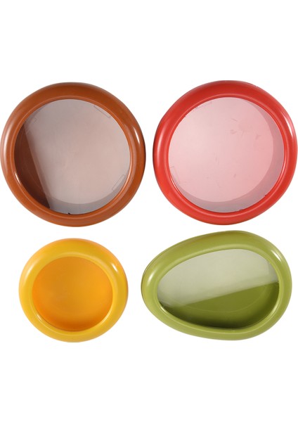 4pcs Pod Avokado Limon Domates Tasarrufu ve Depolama Tekrar Kullanılabilir Kaplar Gıda Saklama Kutusu (Yurt Dışından)