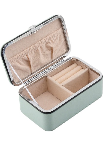 Takı Organizer Ekran Seyahat Takı Kılıf Kutuları Taşınabilir Takı Kutusu Pu Deri Izgaralar Depolama Kolye Küpe Kutusu (Yurt Dışından)