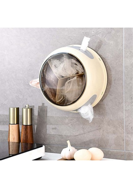 Mutfak Plastik Sargı Saklama Kutusu Plastik Torba Tutucu Duvara Monte Mutfak Bakkal Plastik Torba Dağıtıcı Çekmeceli Kutu (Yurt Dışından)