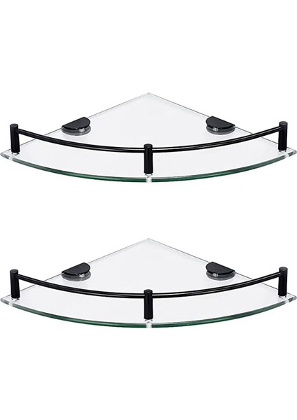 Banyo Rafları, 2 Katmanlı Banyo Cam Köşe Raf Duvarı Monte, Duş Jeli/sabun Depolamak Için Temperli Cam Raf (Yurt Dışından)