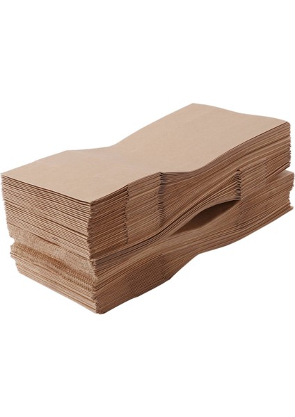 100PCS Kare Alt Gıda Kağıt Torbaları Kraft Kağıt Torbalar Kahvaltı Kağıt Torbaları Yemek Için (Yurt Dışından)