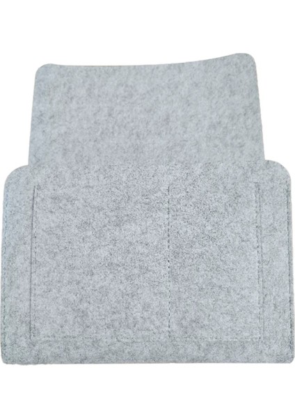 Keçe Başucu Depolama Organizatörü Kayma Önleme Başucu Çanta Yatak Kanepe Yan Kesesi Asılı Kanepe Depolama Açık Gri (Yurt Dışından)