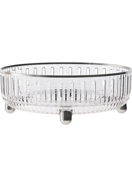 Dresser Için 360 Derece Dönen Makyaj Organizatörü, Parfümler Için Bölmelerle Kozmetik Depolama, Şeffaf-Beyaz, Bir (Yurt Dışından)