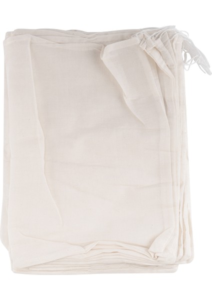 20 Adet Büyük Muslin Torbaları Pamuklu Çekme Çantaları, Çay Demleme Çantaları (8 x 12 Inç) (Yurt Dışından)