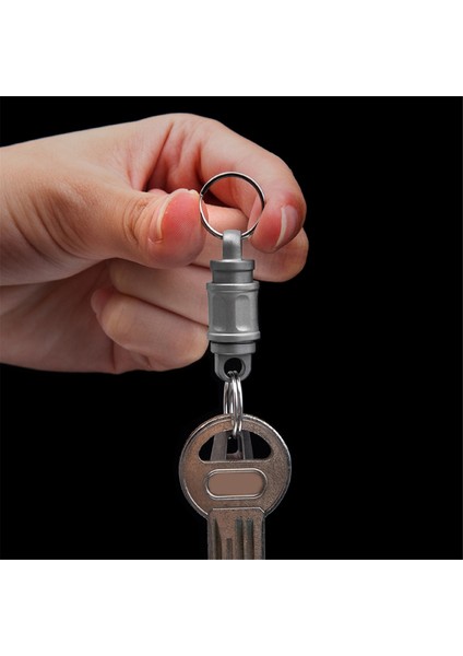 Titanyum Alaşım Anahtarı Yay Kilitli Araba Mini Evrensel Dönen Yüzük Aracı Anahtar Aksesuarlar (Yurt Dışından)