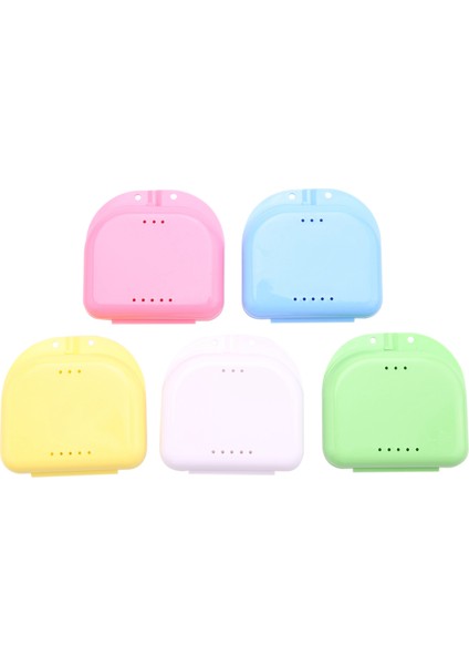 Tutucu Kılıf 5pcs Ağız Koruma Kılıfı Ortodontik Diş Tutucu Kutusu Takma Test Depolama Konteyneri (Yurt Dışından)