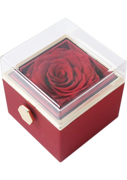 Ebedi Gül Çiçek Dönen Takı Kolye Kutusu Sevgililer Günü Hediye Karısı Kız Arkadaşına Yıldönümü Düğün (Yurt Dışından)