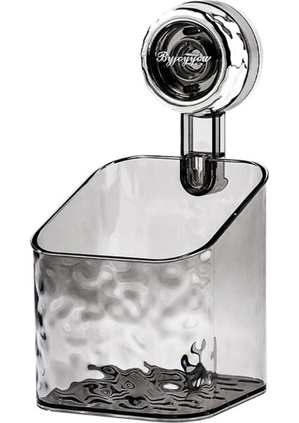 1pcs Dönen Emme Kupası Depolama Rafı Banyo Farklı Duvara Bağlı Organizasyon ve Saklama Kutusu Şeffaf, S (Yurt Dışından)