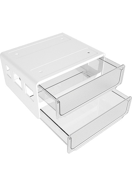 Masa Depolama Çekmecesi Slide Out, Gizli Kendinden Yapışkan Organizatör, 2 Kat Beyaz Eklenebilir Çekmece Organizatörü (Yurt Dışından)
