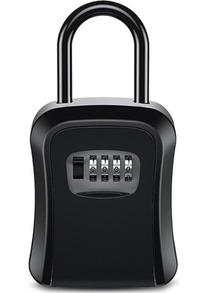 Dış Parola Anahtar Kutuları Genişletilmiş Kilitleme Kanca Çelik Tel Asılı Anahtar Depolama Su Geçirmez Anahtar 4 Haneli Kod Kutusu Siyah (Yurt Dışından)