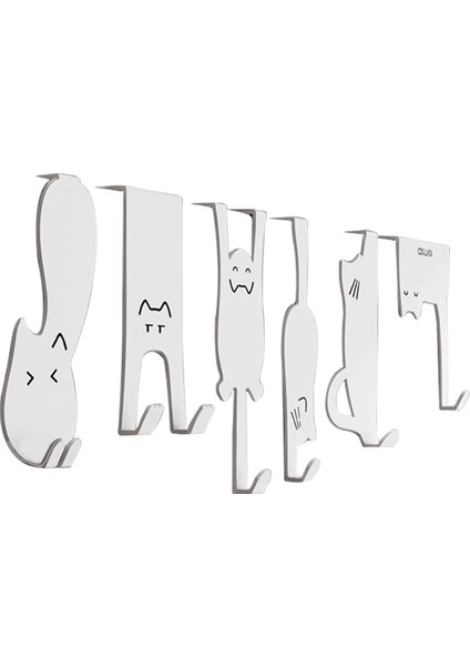 Kapının Arkasında Kanca Rafı Yumruksuz Mutfak Dolap Kapı Duvar Askısı Depolama Giysileri Şapka Anahtar Eseri (Yurt Dışından)