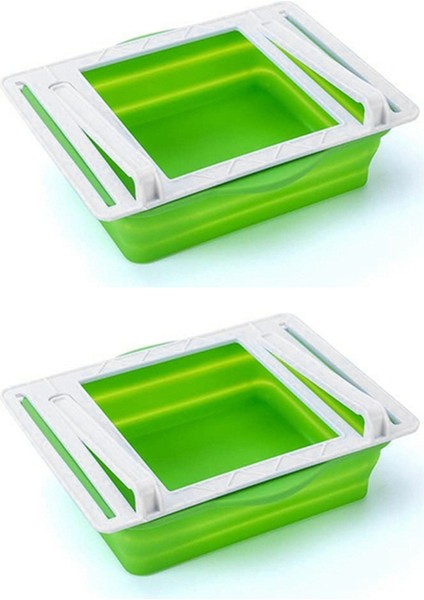 Çekmece Buzdolabı Depolama Kutusu Temiz Plastik Organizatör Kutuları Kare Cadih Buzdolabı Raf Buzdolabı Yeşil (Yurt Dışından)