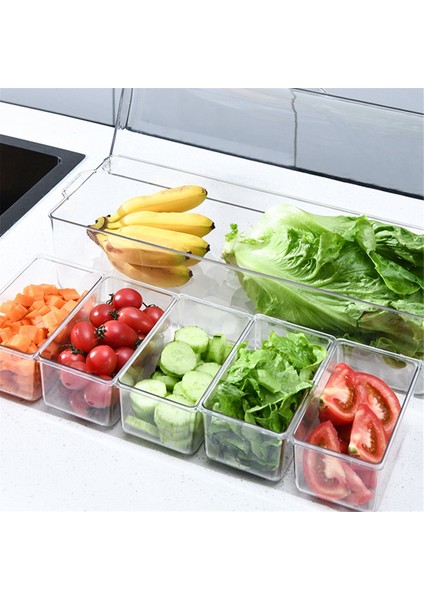 5 Kaplı Buz Soğutulmuş Çeşni Tepsisi, Kapaklı Çeşni Sunucusu, Çubuk Aksesuarları Için Tepsi Tabağı Servis (Yurt Dışından)