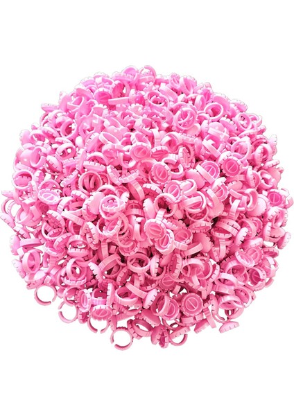 Kirpik Uzatma Için Tutkal Halkalar, 400 Pcs Tutkal Halkalar Kirpik Halkası Tutkal Için, Kirpik Tutkal Ring Tutucu Çiçek Açan Kirpik Tutkal Tutucu (Yurt Dışından)