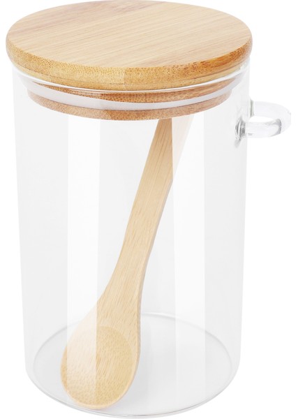 Gıda Depolama Cam Kavanozlu Koru Sızdırmaz Kablo Kap ve Kaşık Gevşek Çay Tuz Şeker Kahve Koruma Koruma (Yurt Dışından)