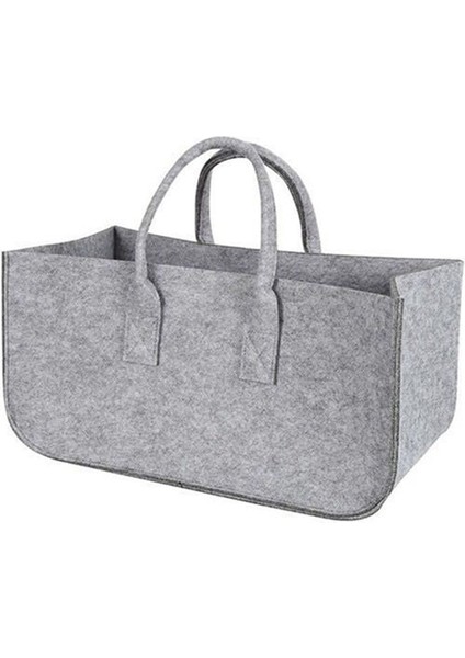Aksesuar Dekorasyon Şık Depolama Çantası Gazete Piknik Giysileri Feel Wake Wood Alışveriş Seyahat Sepeti Açık Gri (Yurt Dışından)