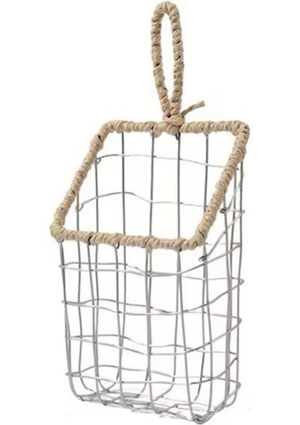 Ferforje Duvar Asma Tip Duvar Kitabı Depolama Raf Duvar Dergisi Raf Basit Salon Küçük Asma Sepet A (Yurt Dışından)