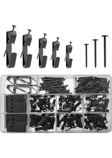 220 Pcs Resim Askıları, 5 Boyutta Resim Asma Kiti, Resim Çerçevesi Askıları, Resim Için Çerçeve Askısı Kiti, Tuval, Ayna (Yurt Dışından)