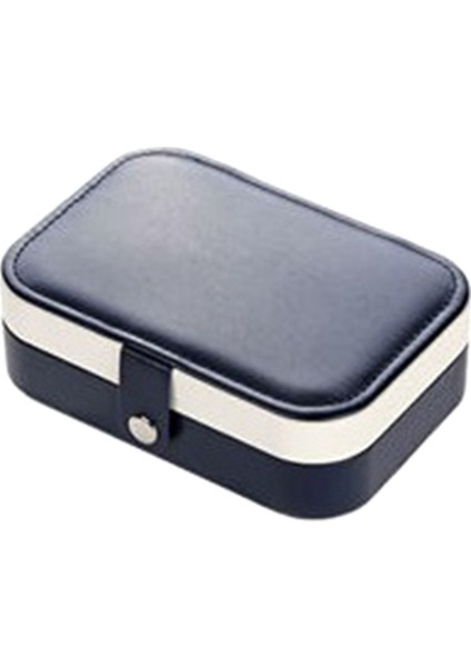 Seyahat Takı Kılıfı Pu Deri Takı Kutuları Nedime Hediye Kutusu Çift Katmanlı Takı Organizatör Ekran Tutucu A (Yurt Dışından)