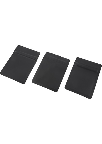 100 Paket Koku Kanıt Torbaları - 3 x 4 Inç Yeniden Yerleştirilebilir Mylar Torbalar Folyo Koruma Torbası Düz ​​fermuar Çantası Mat Siyah (Yurt Dışından)