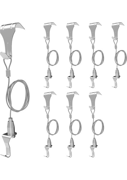 8 Adet Resim Ray Asılı Sistemi, Resim Ray Kancaları Kalıplama Kancaları Resim Ray Askıları (Yurt Dışından)