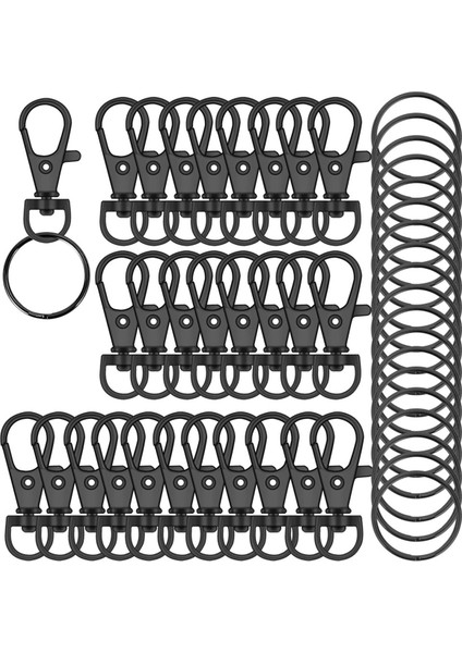 100PCS Anahtar Halkalarla Döner Snap Kancaları, Metal Istakoz Pençe Tokası, El Sanatları Için Anahtarlık Halkaları (Yurt Dışından)